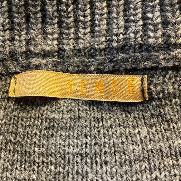 Sense Gray Button Front Long Line Wool Alpaca Blend Cardigan Jacket Size S - Picture 7 of 11